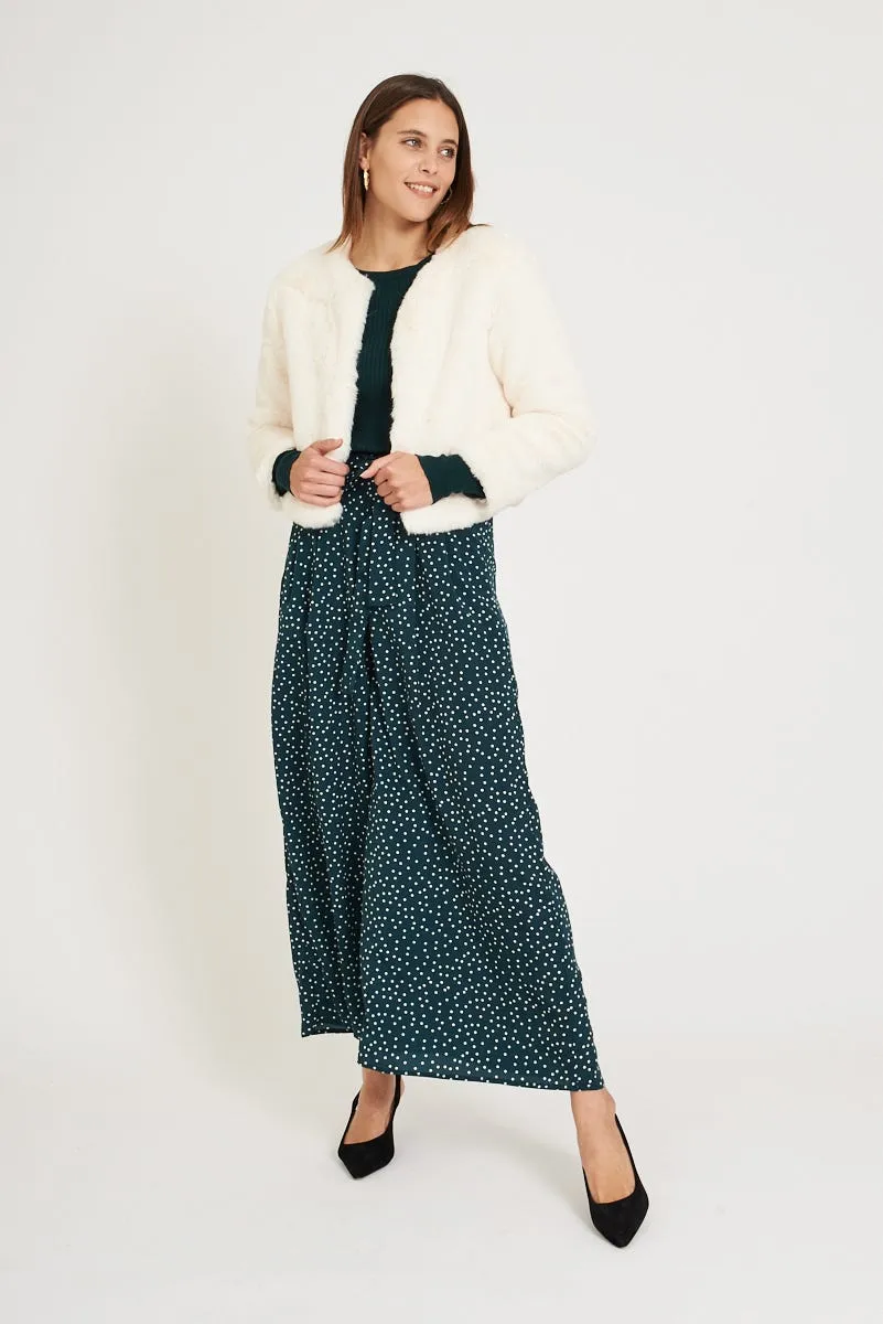 Cher Faux Fur Jacket in Cream