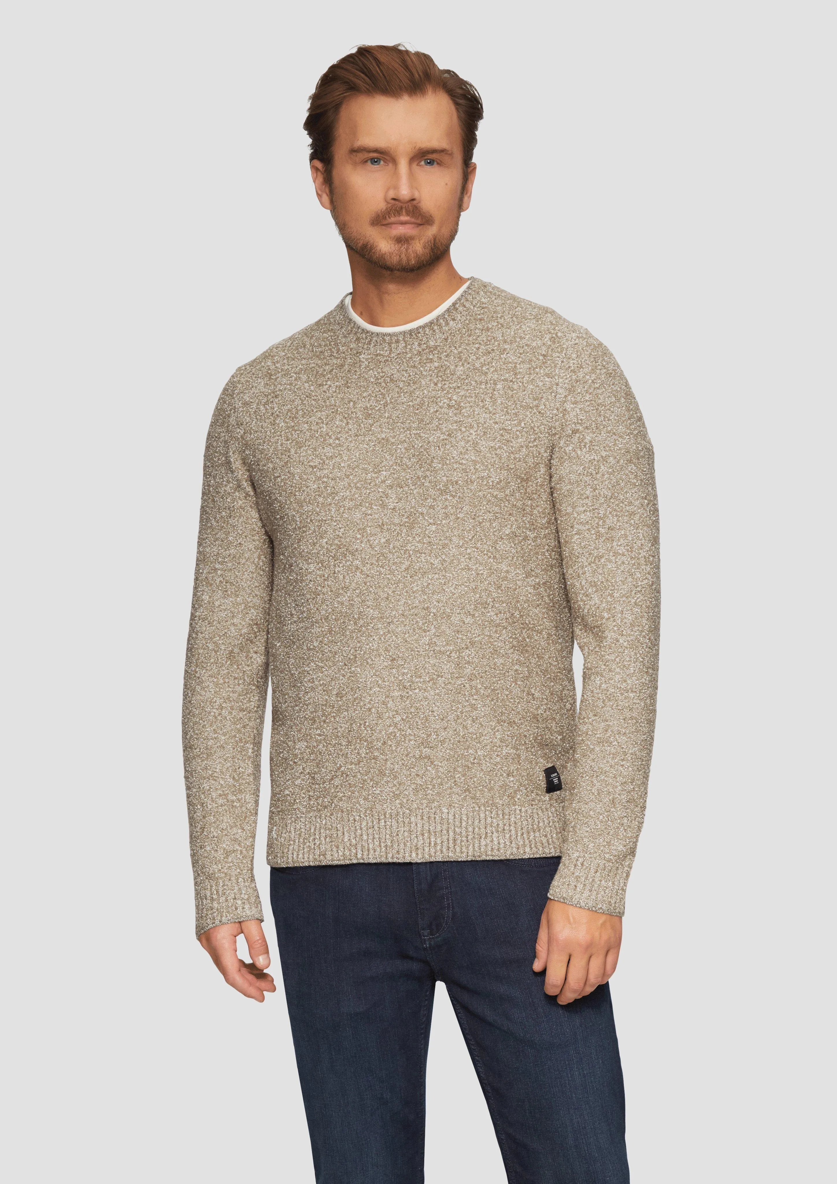 Chunky knit jumper in a melange look