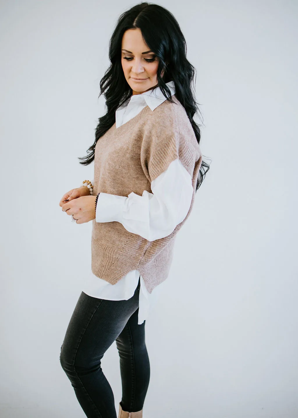 Clancy Oversized Sweater Vest