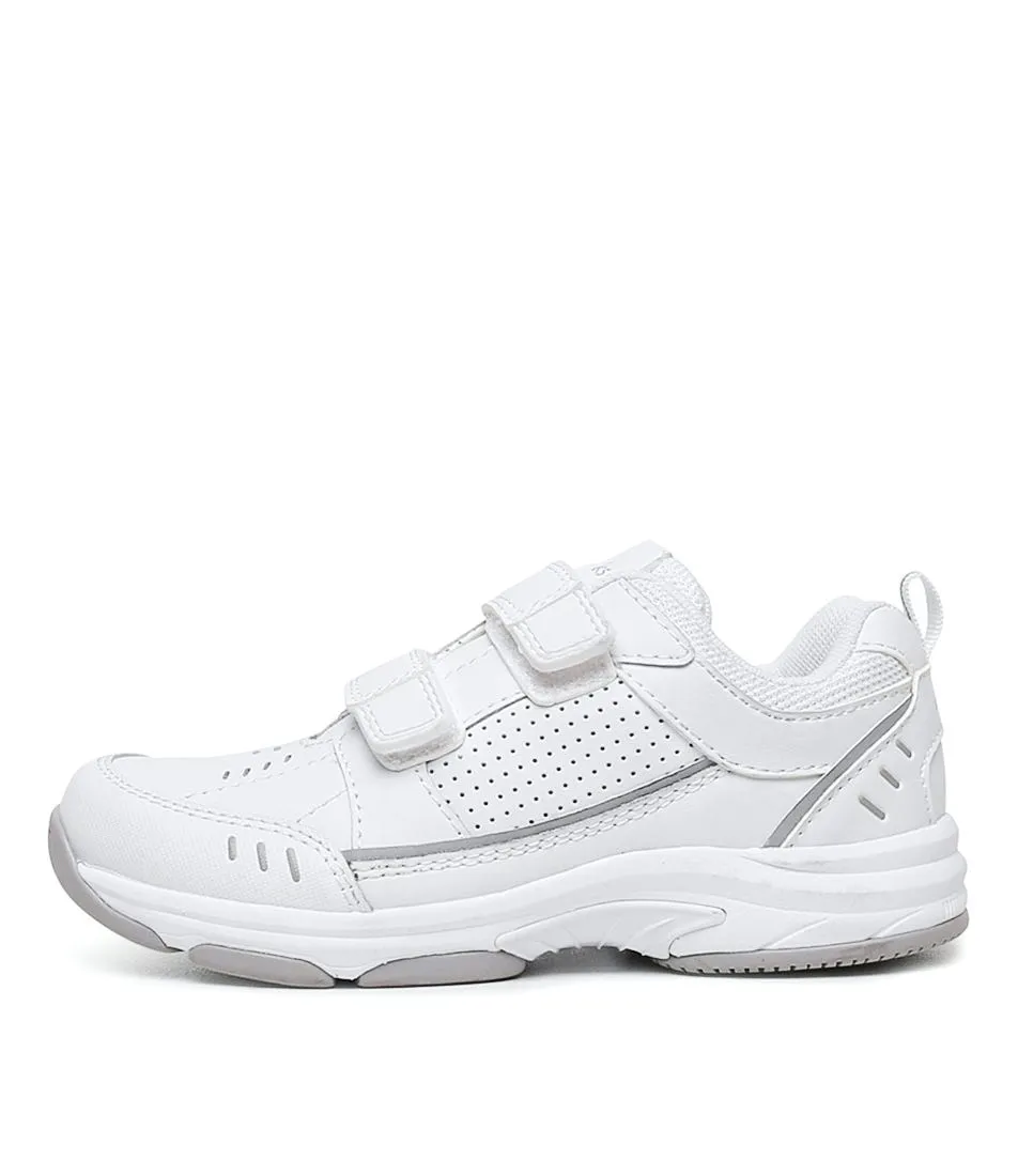 CLARKS Advance Vel White Leathr
