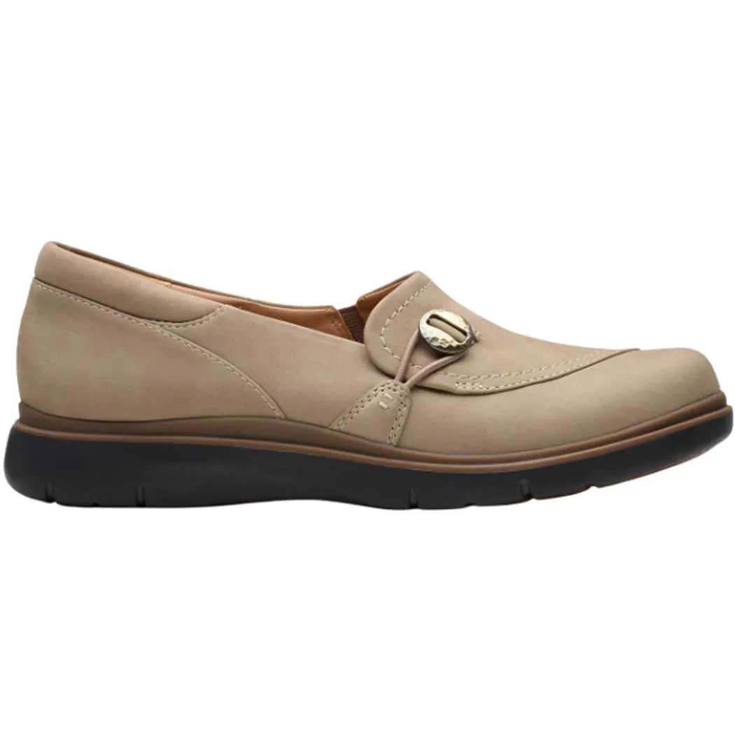 Clarks Certina Ease Slip-On Pebble Nubuck (Women's)