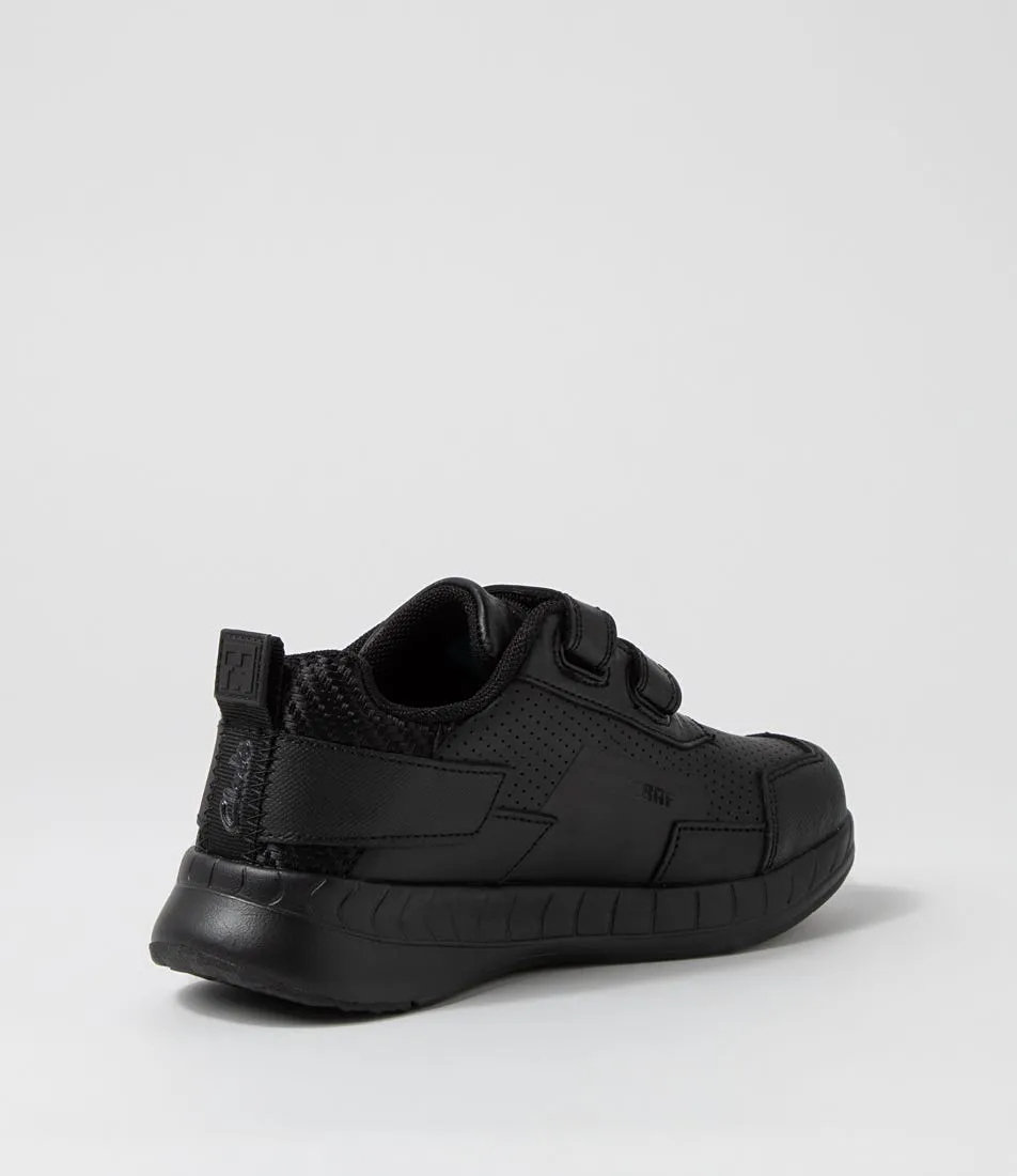CLARKS Hero Jnr Adj E Mc Black Synthetic Leather Sneakers