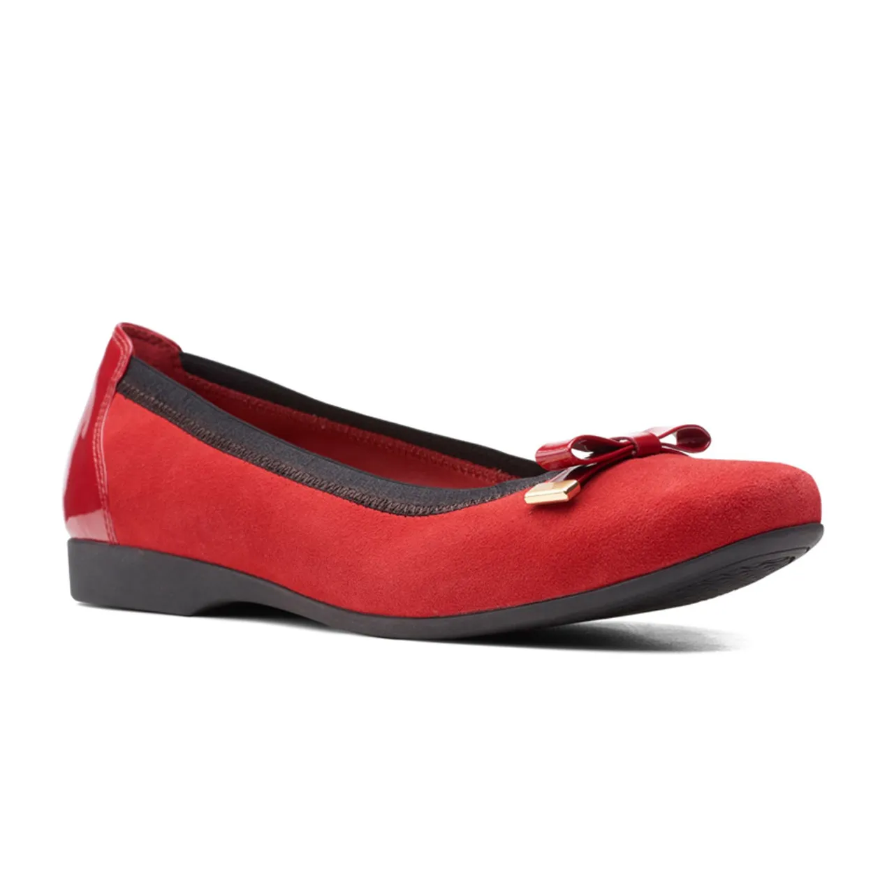 Clarks Women's Un.Darcey Bow - Red Suede 