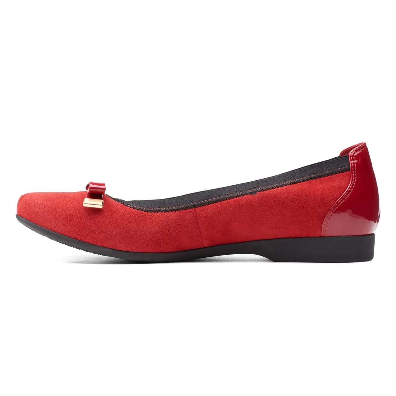 Clarks Women's Un.Darcey Bow - Red Suede 