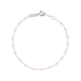 Classic Gigi Baby Pink bracelet, White Gold, 5.9