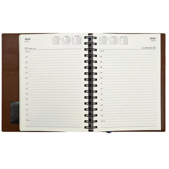 Collins Vanessa A5 Day To Page 2024 Diary Black Calendar Year Planner