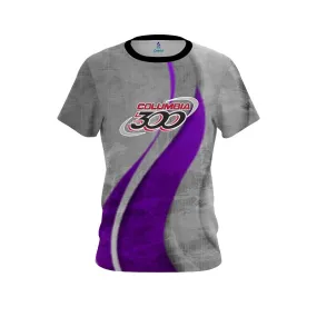 Columbia 300 Rough Edges Purple CoolWick Bowling Jersey