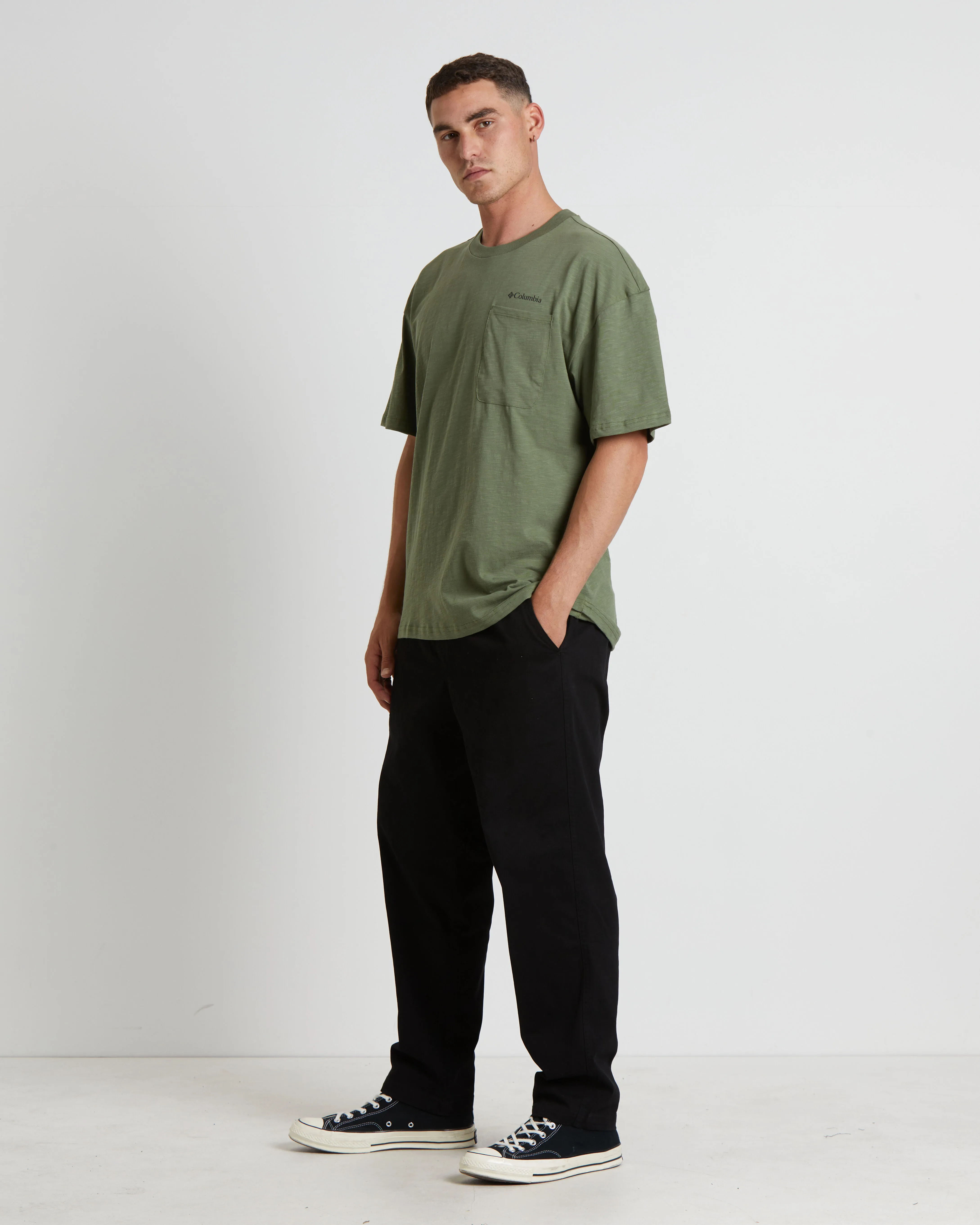 Columbia Break It Down Short Sleeve T-Shirt in Moss Stone Green