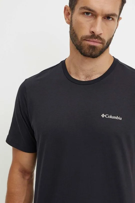 Columbia cotton t-shirt black color