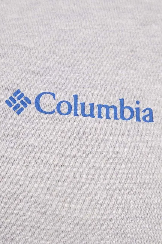 Columbia cotton t-shirt gray color with a print