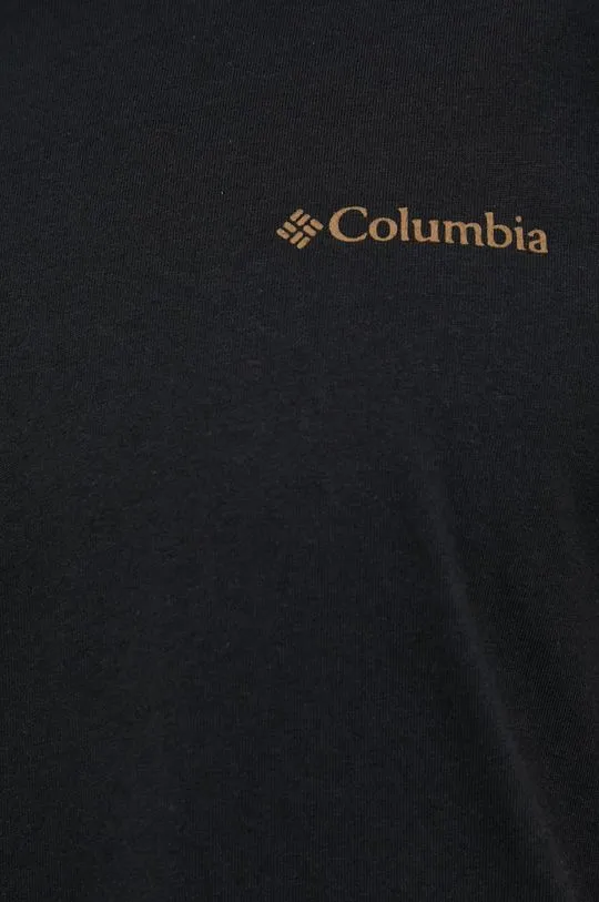 Columbia cotton T-shirt Rapid Ridge Back Graphic black color