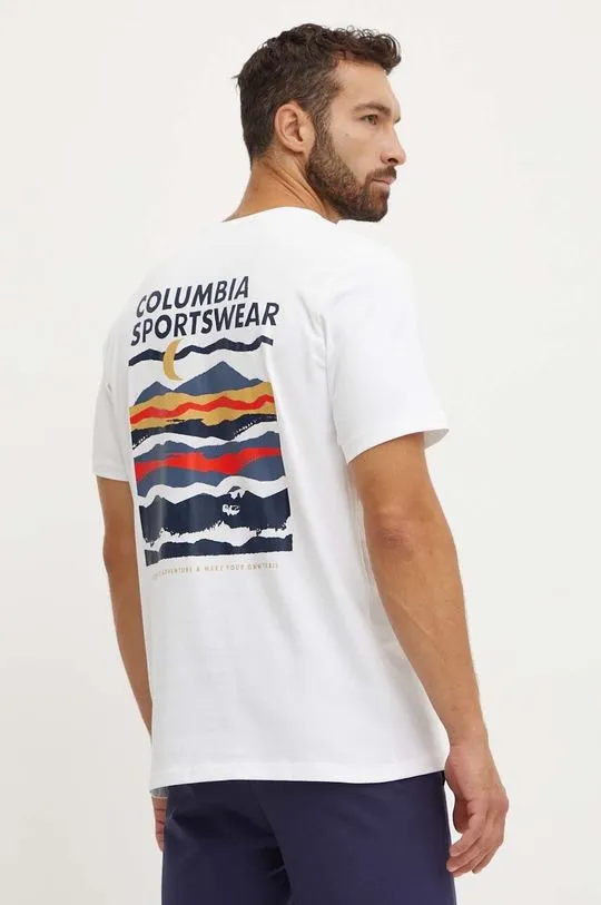 Columbia cotton t-shirt white color