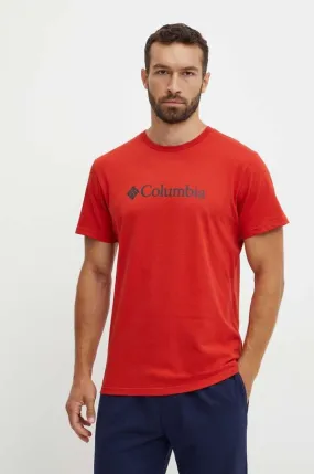 Columbia t-shirt men’s red color with a print