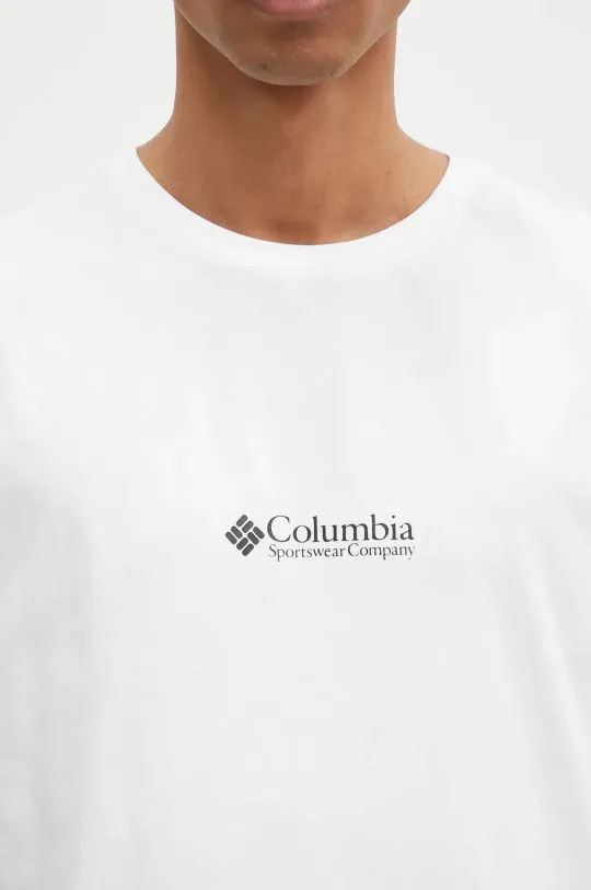 Columbia t-shirt men’s white color with a print