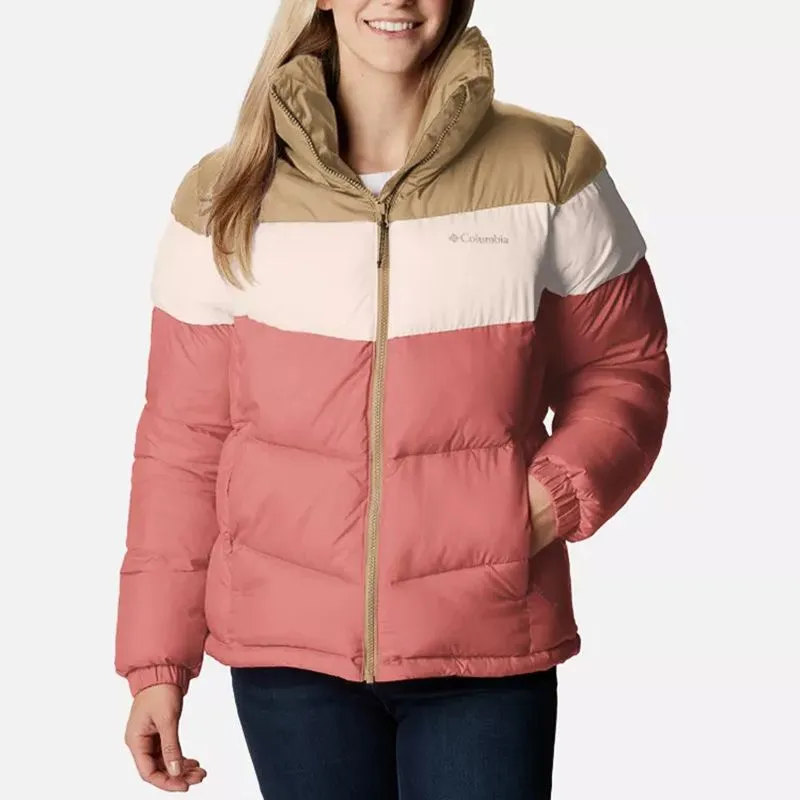 Columbia Women's Puffect™ Colourblock Jacket Dark Coral / Peach