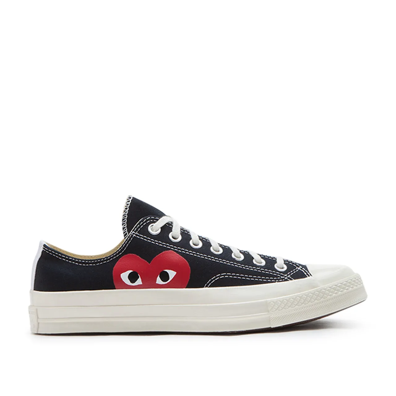 comme des garçons play x converse big heart chuck taylor all star 70 low (black)