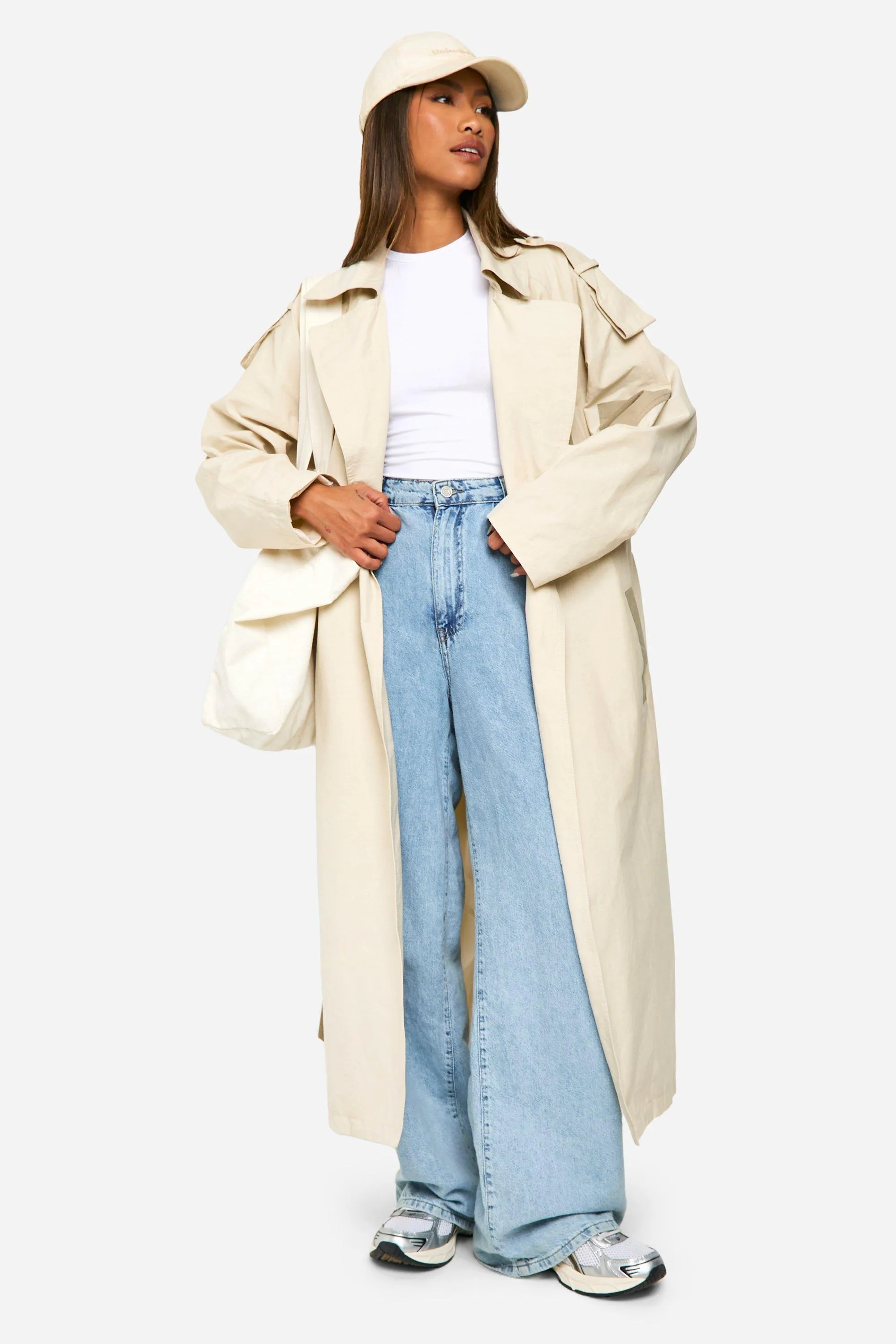 Contrast Detail Trench Coat