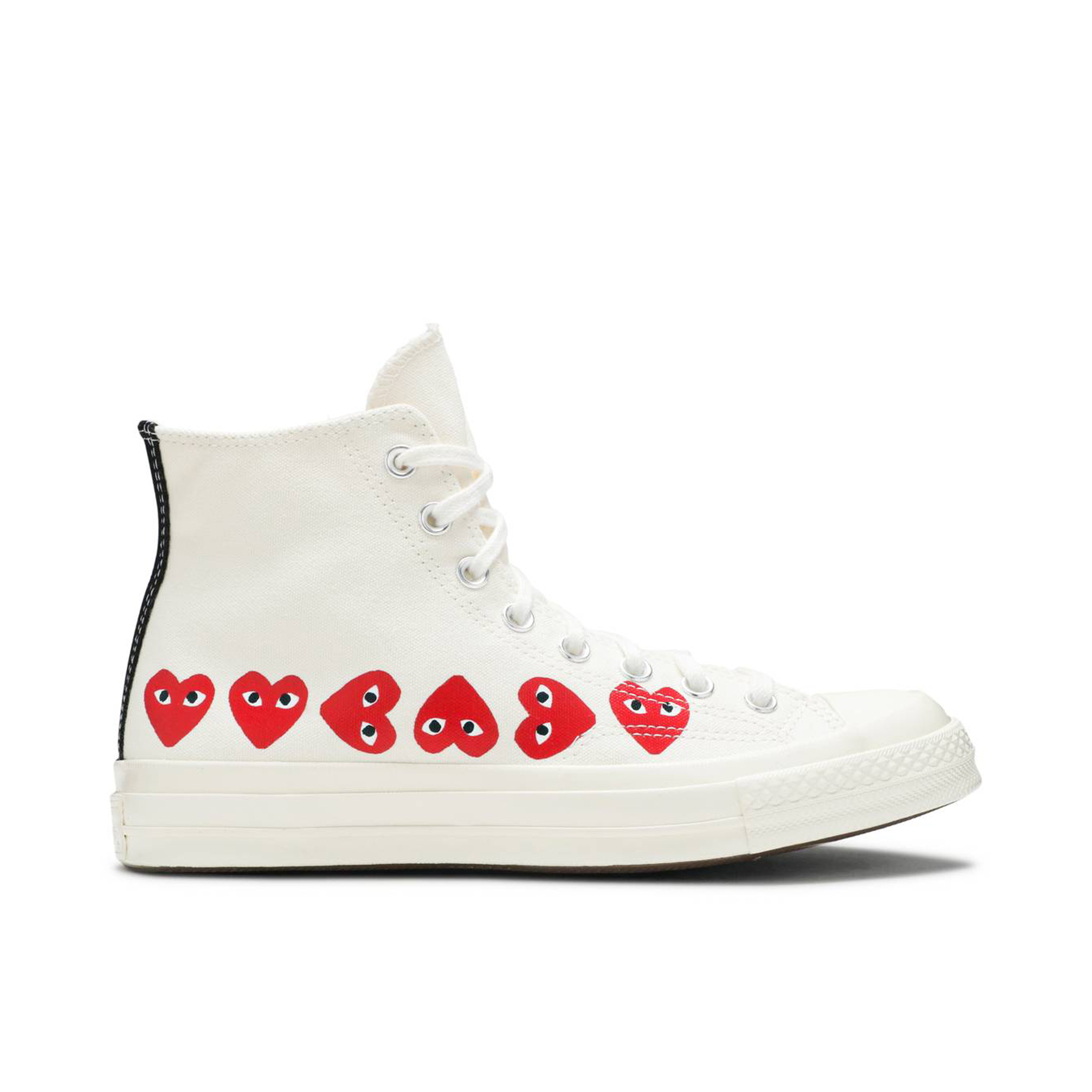 Converse Chuck Taylor All-Star 70 Hi x Comme des Garçons PLAY Multi-Heart White | 162972C | Laced
