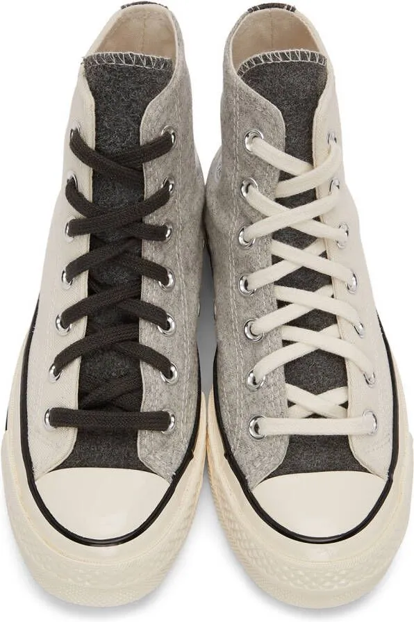 Converse SSENSE Exclusive Off-White & Grey Chuck 70 Hi Sneakers