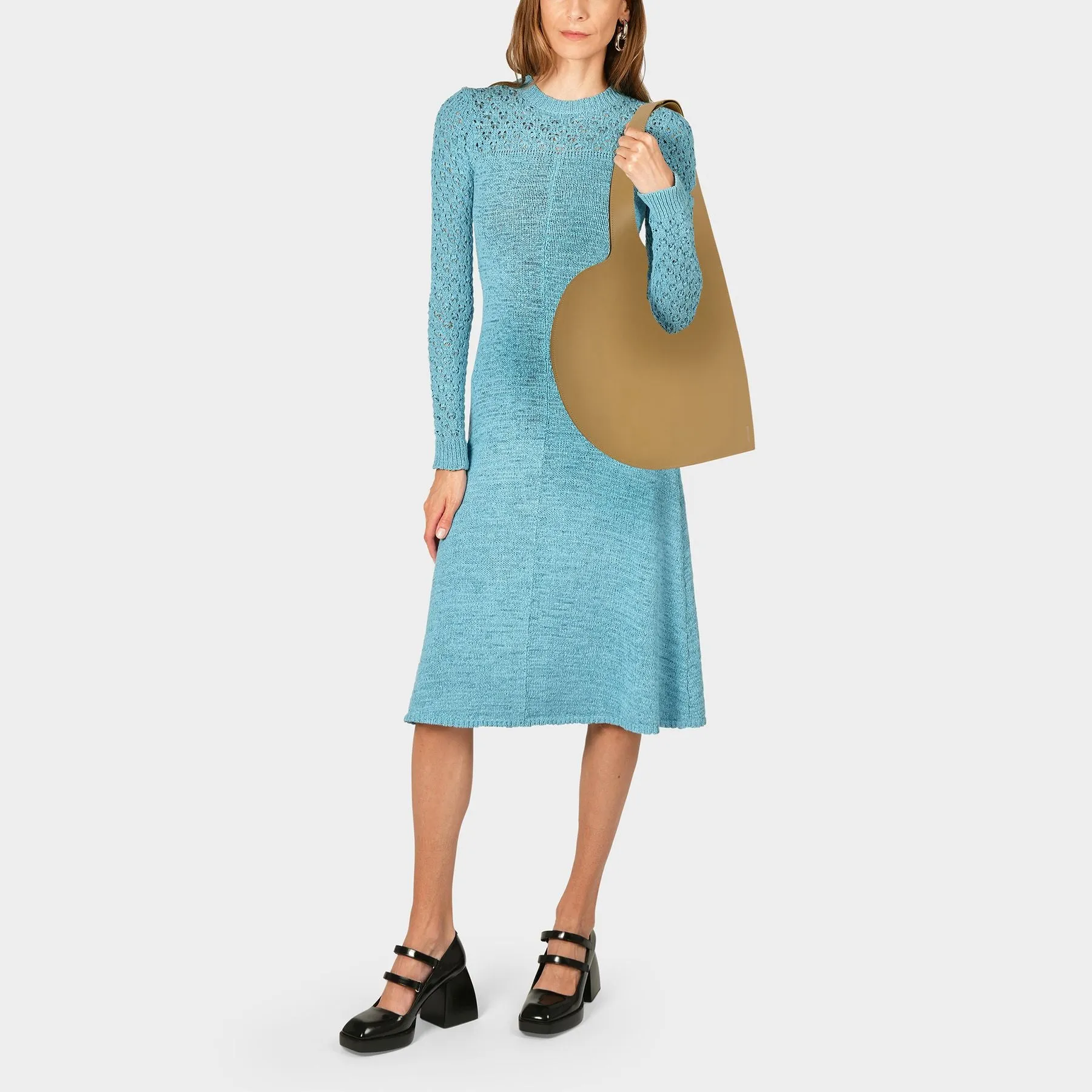 Coperni  Heart Tote Bag en Cuir Beige