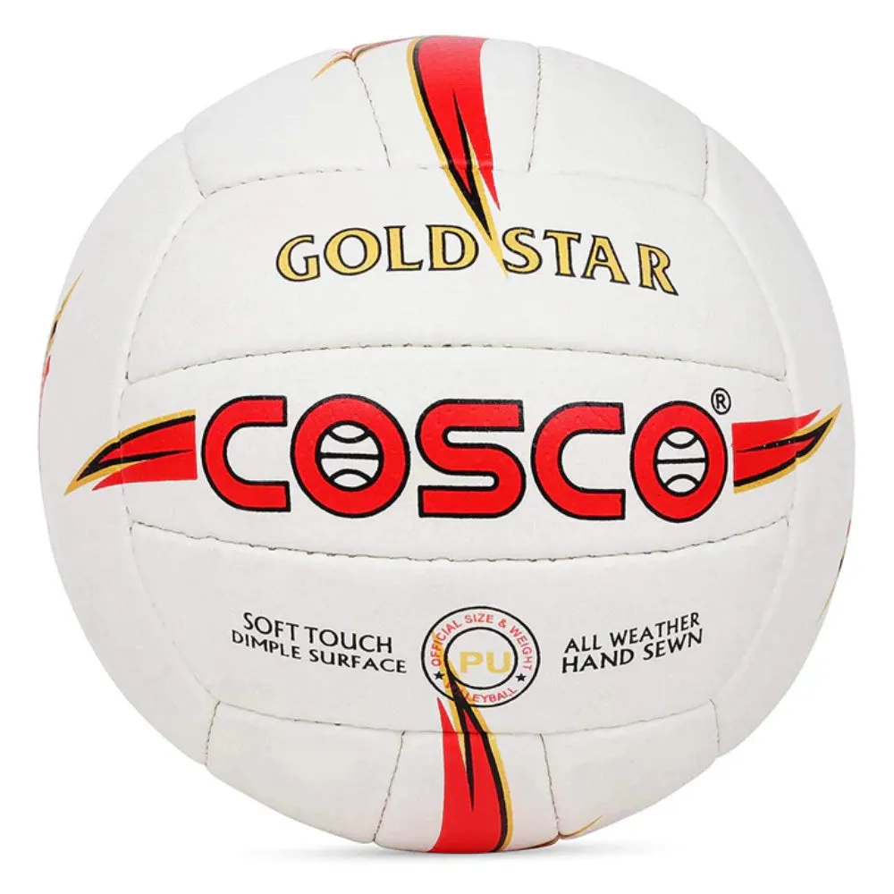 Cosco Gold Star Volleyball (White/Red)