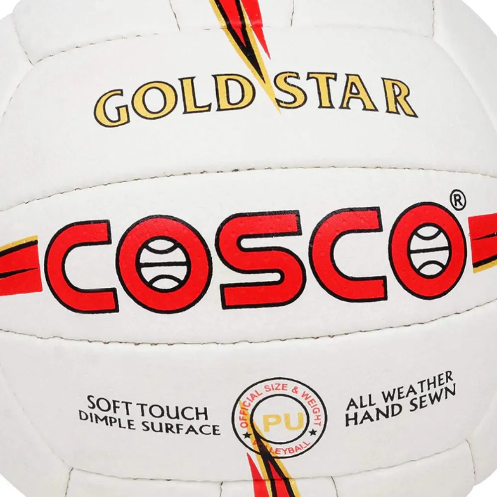 Cosco Gold Star Volleyball (White/Red)