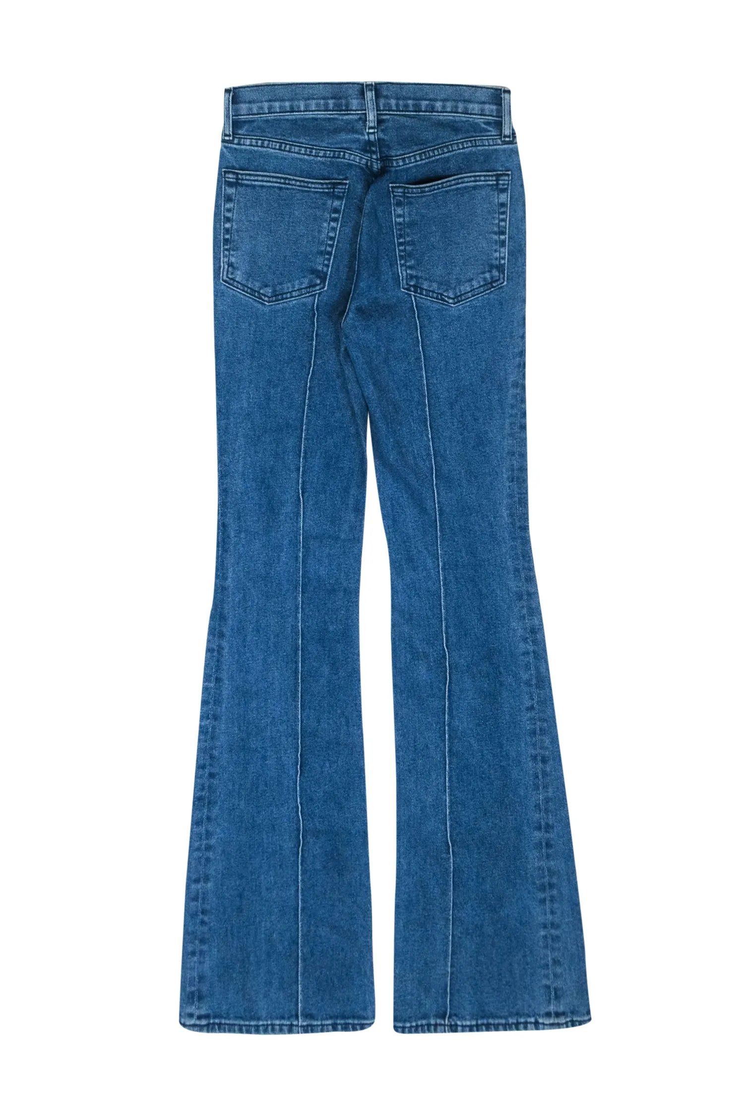 Cotton Citizen - Medium Wash Pintuck Flare Jeans Sz 0