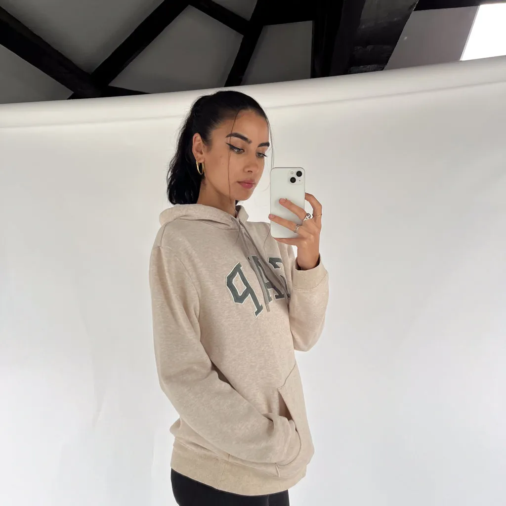 Cream 90s GAP Spellout Hoodie Sweatshirt (M)