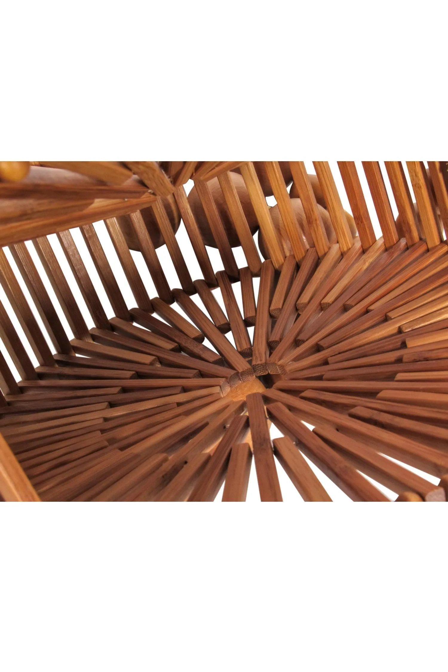 Cult Gaia - Tan Wooden Round Shoulder Bag