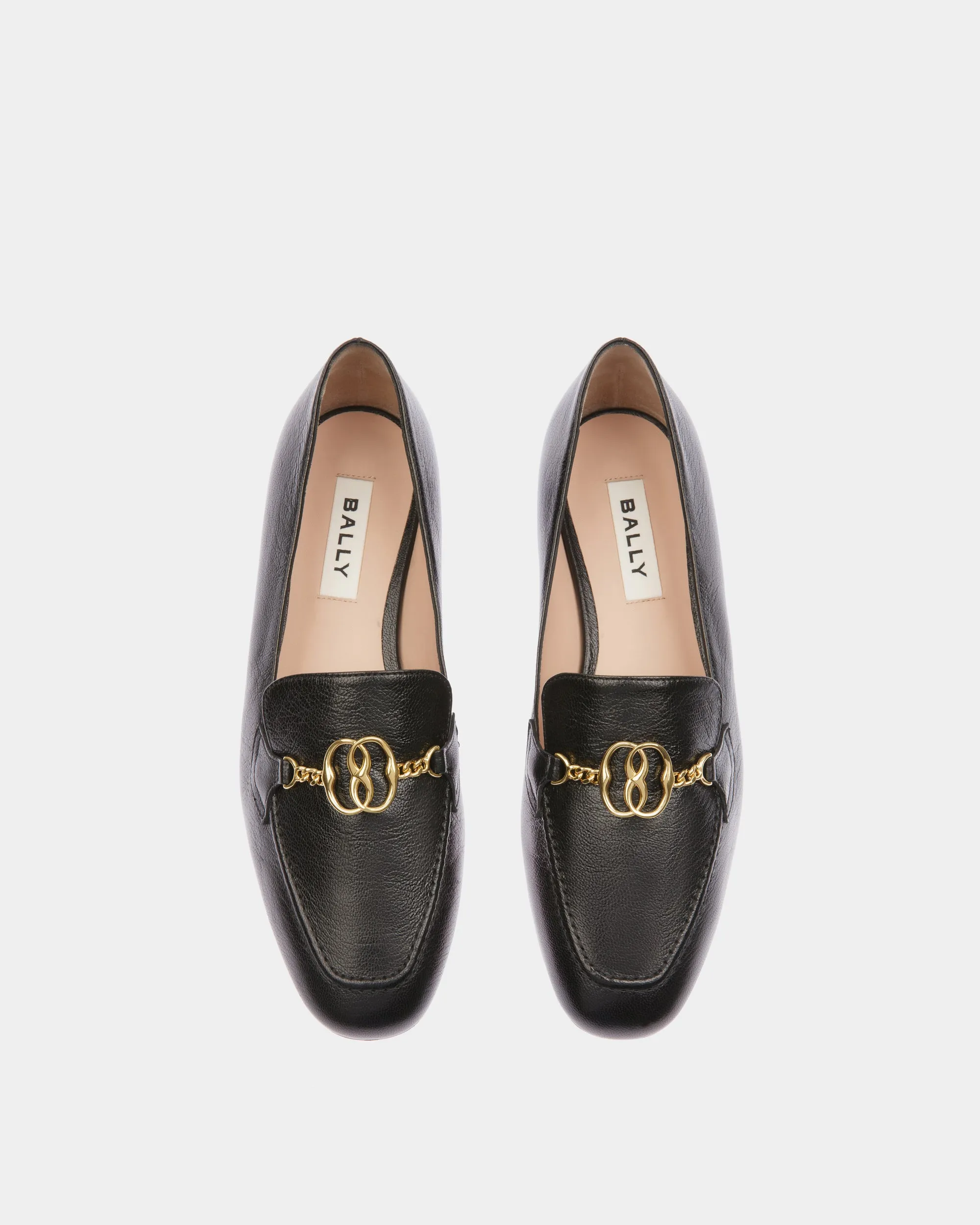 Daily Emblem Loafers In Black Leather