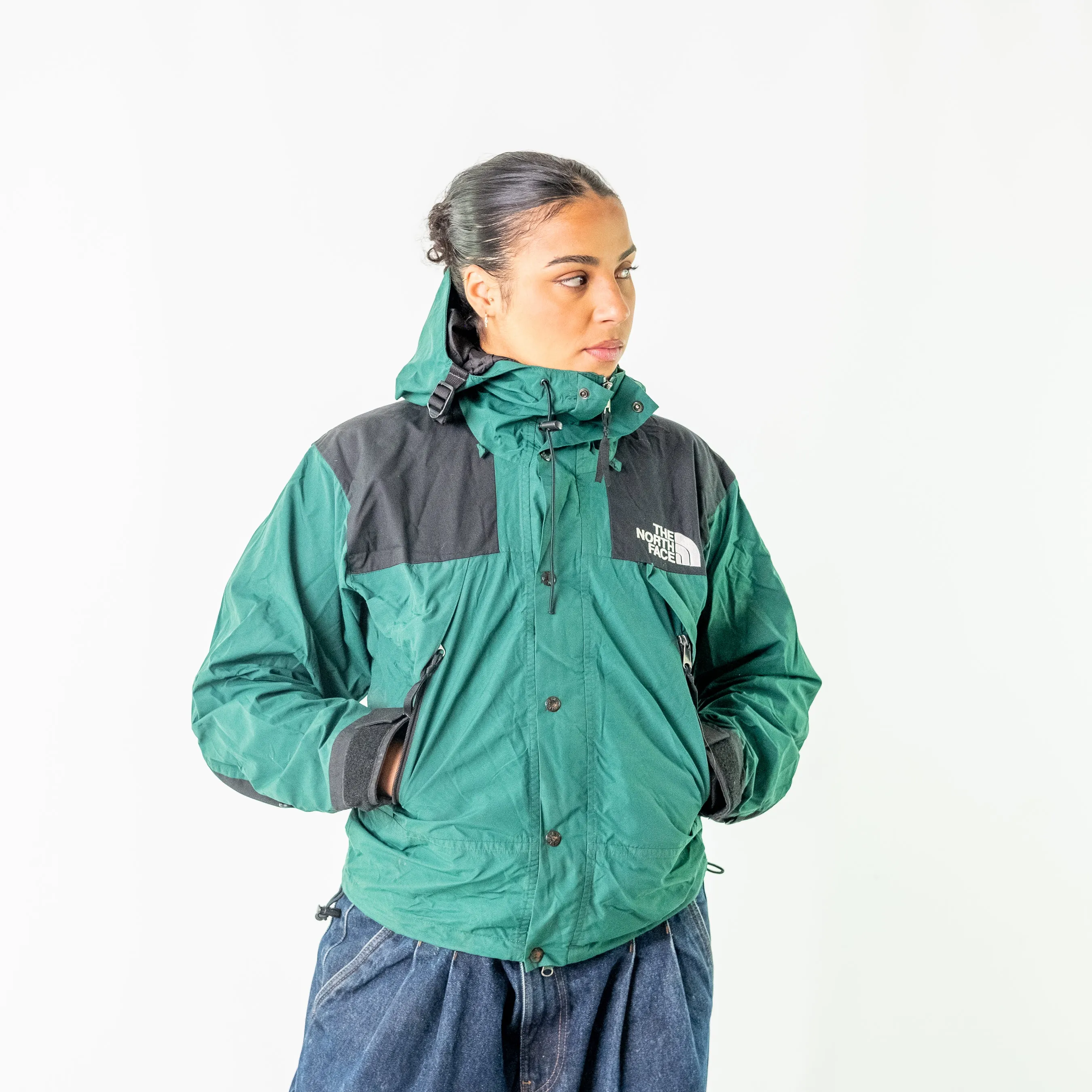 Dark Green y2ks The North Face Rain Jacket (S)