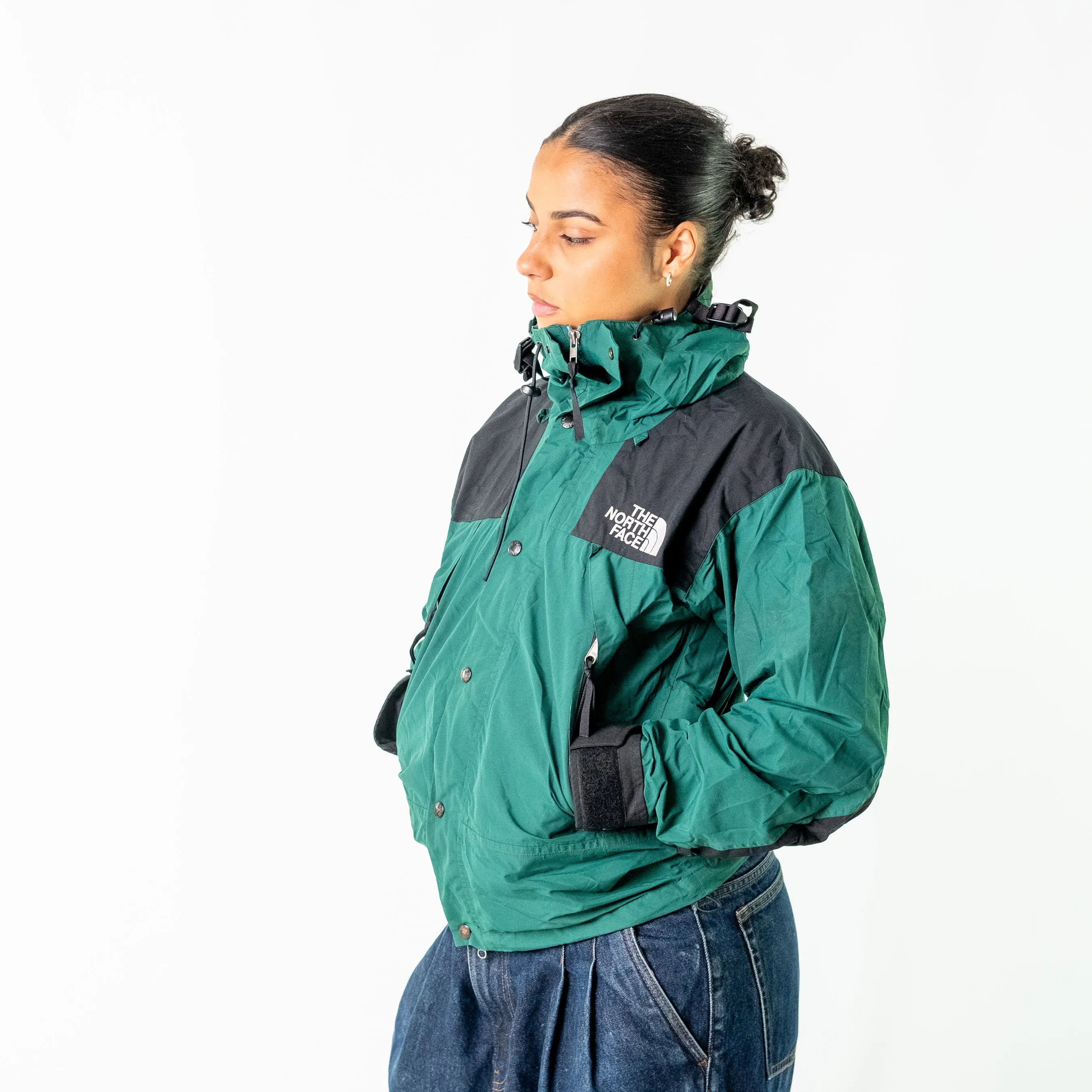 Dark Green y2ks The North Face Rain Jacket (S)