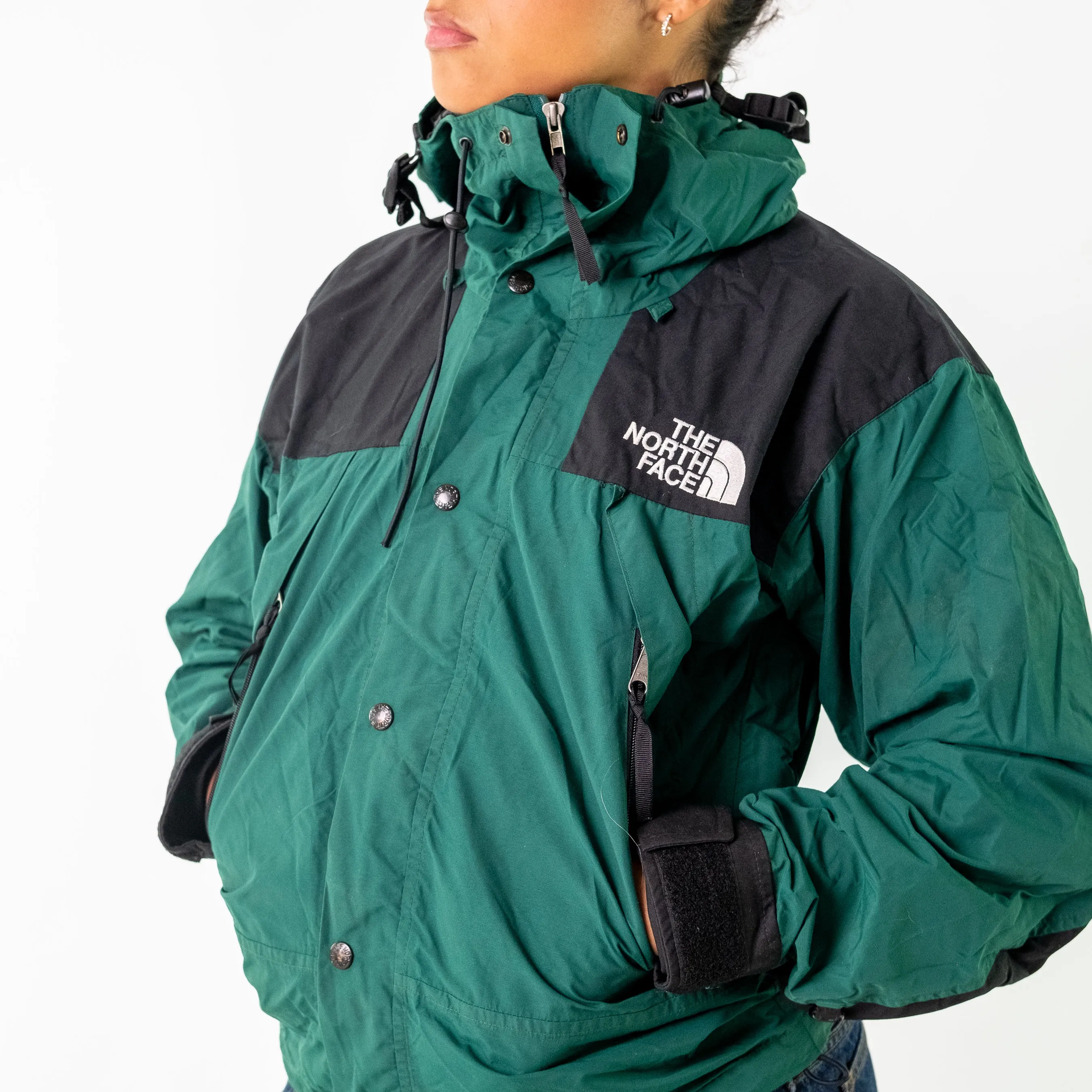 Dark Green y2ks The North Face Rain Jacket (S)