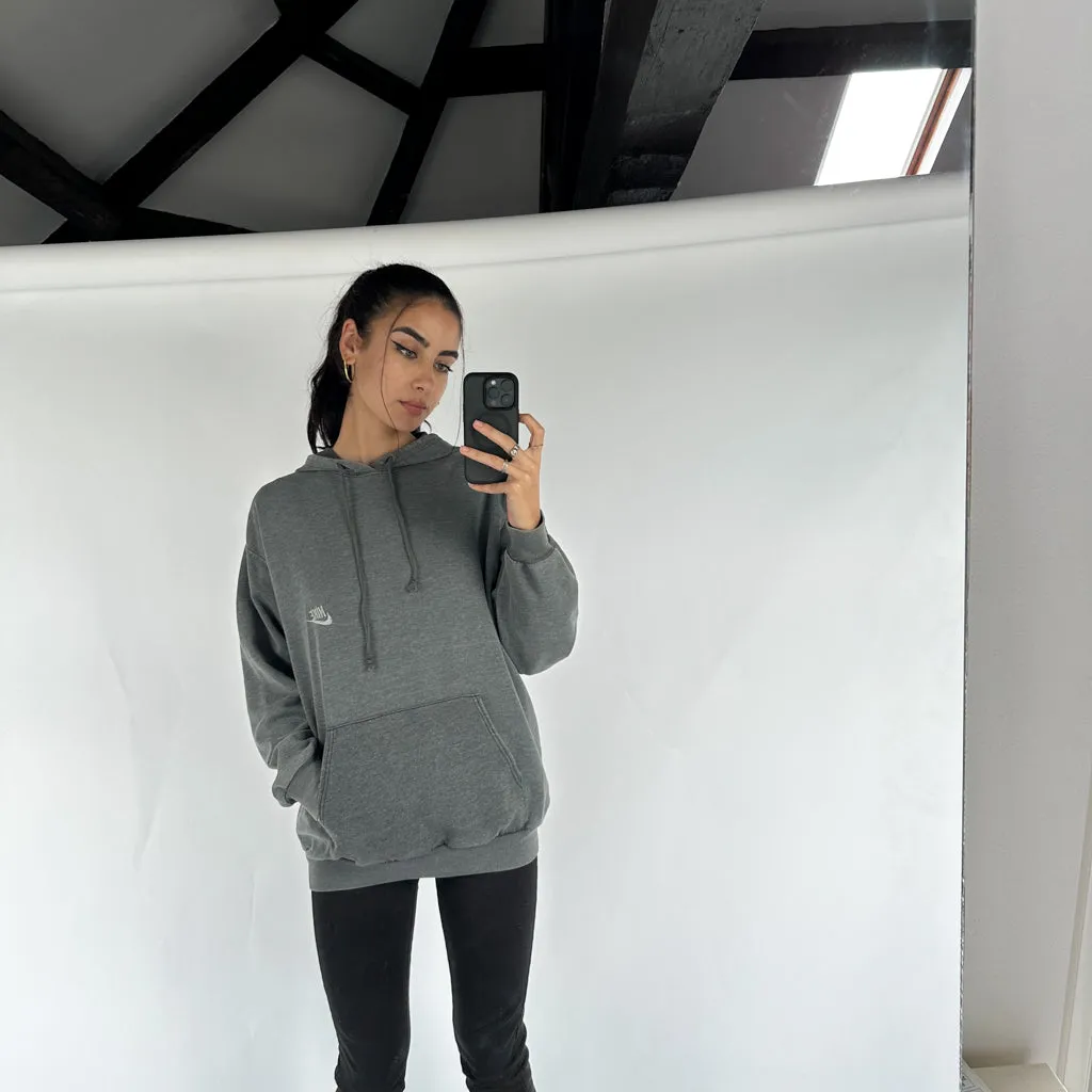 Dark Grey 80s NIKE Hoodie Sweatshirt (M)