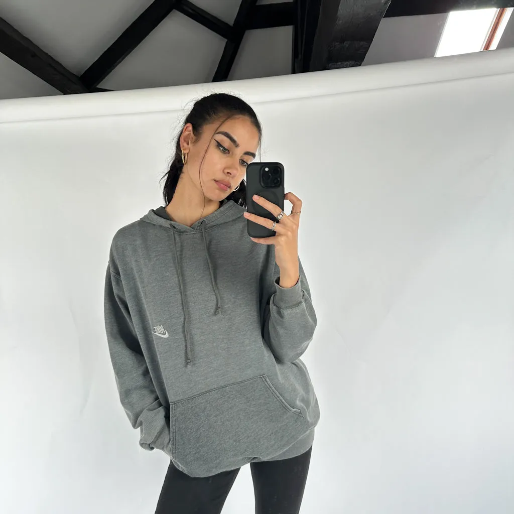 Dark Grey 80s NIKE Hoodie Sweatshirt (M)