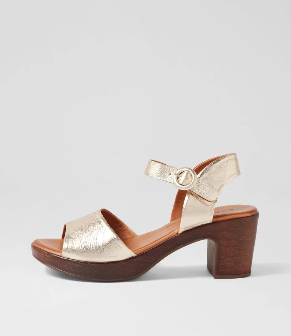 DIANA FERRARI Blaide Pale Gold Leather Sandals