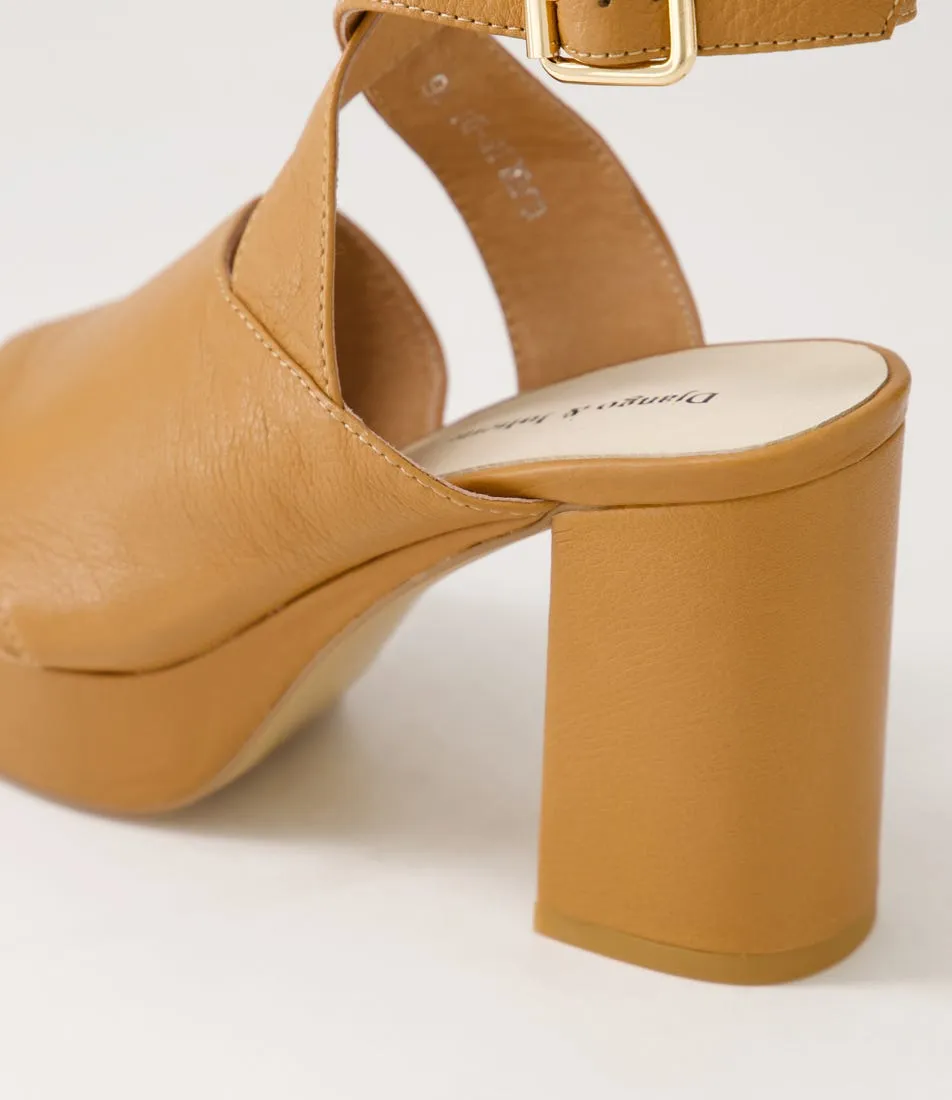 DJANGO & JULIETTE Ojulie Dark Tan Leather Sandals