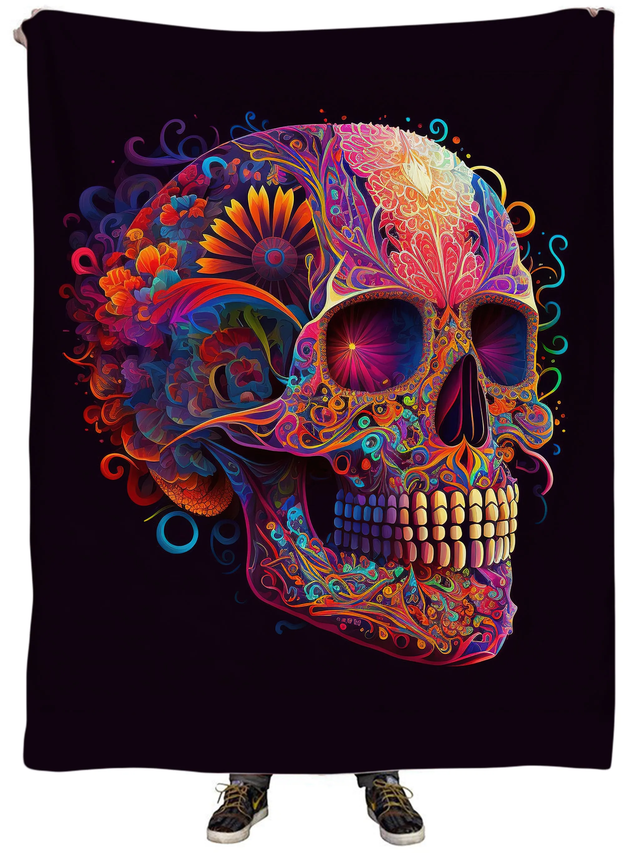 DOTD Skull Plush Blanket