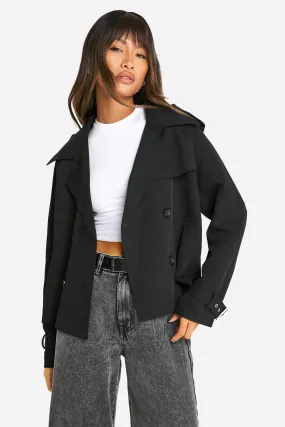 Double Breast Short Trench Coat