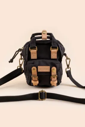 Doughnut Macaroon Tiny Reborn Series Crossbody Bag in Black