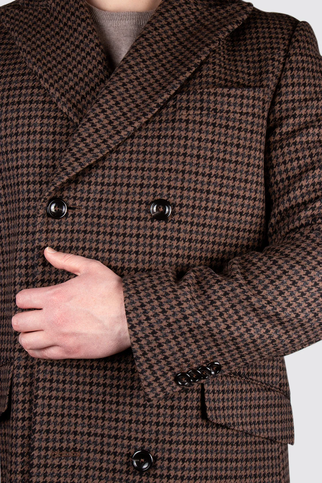 Eduard Dressler Double Breast Overcoat Houndstooth