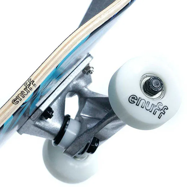 Enuff Skateboards Floral Factory Complete Skateboard Blue 7.75