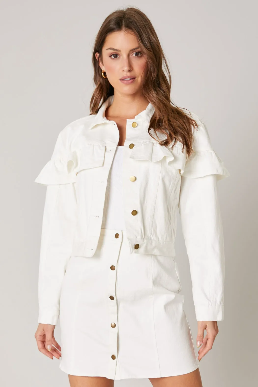 Evie Ruffle Denim Jacket