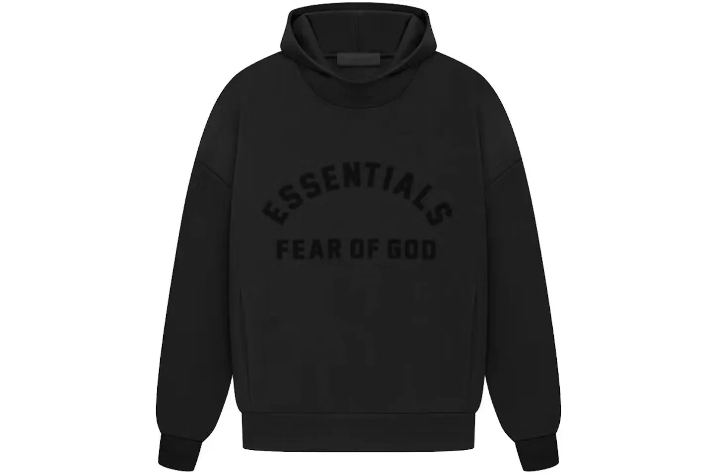 Fear of God Essentials Essential Arched Logo Hoodie Jet Black