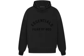 Fear of God Essentials Essential Arched Logo Hoodie Jet Black