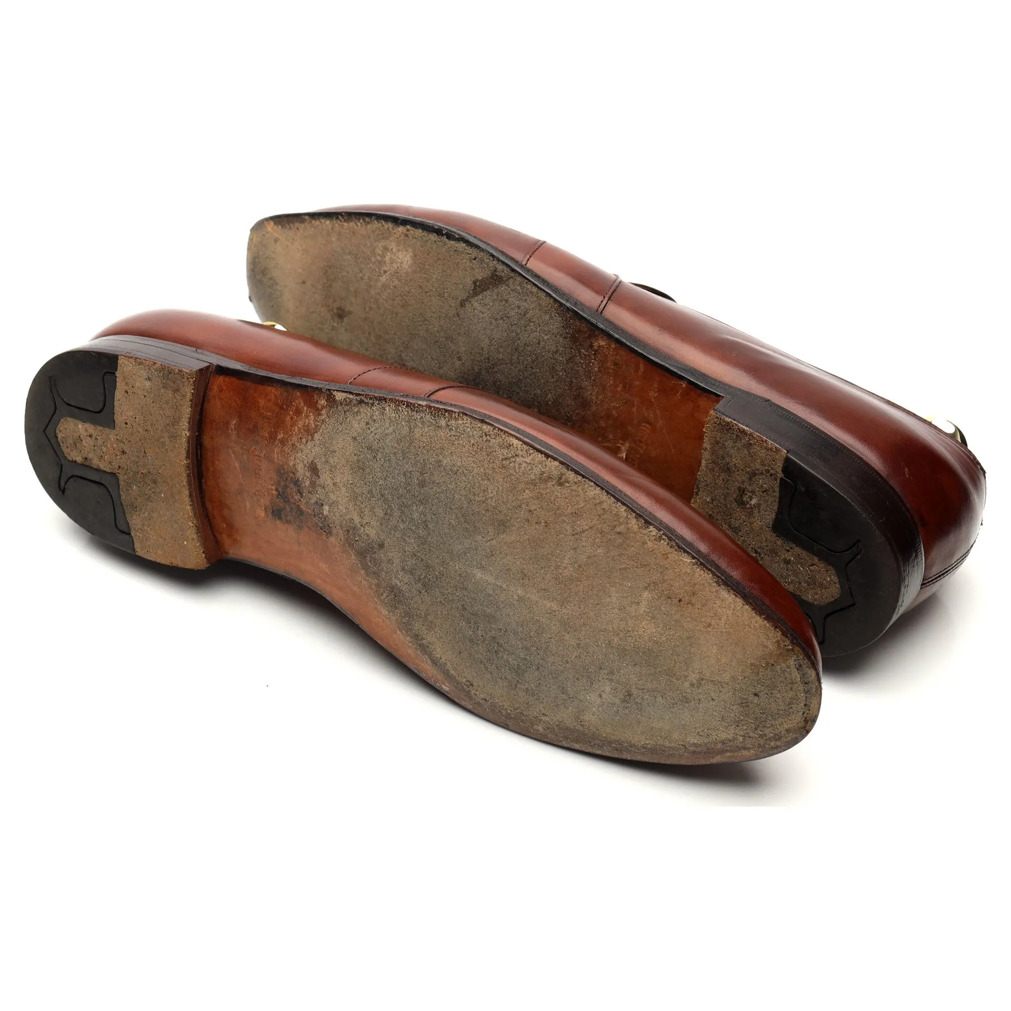 'Fencote' Brown Museum Leather Loafers UK 9.5 EE