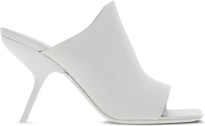 Ferragamo 85mm open-toe lambskin mules White