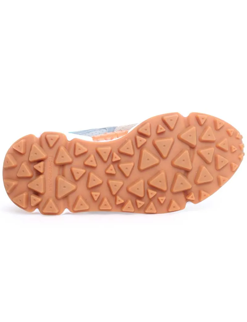 Flower Mountain Yamano 3 Suede Nylon Trainers Taupe Light Azure
