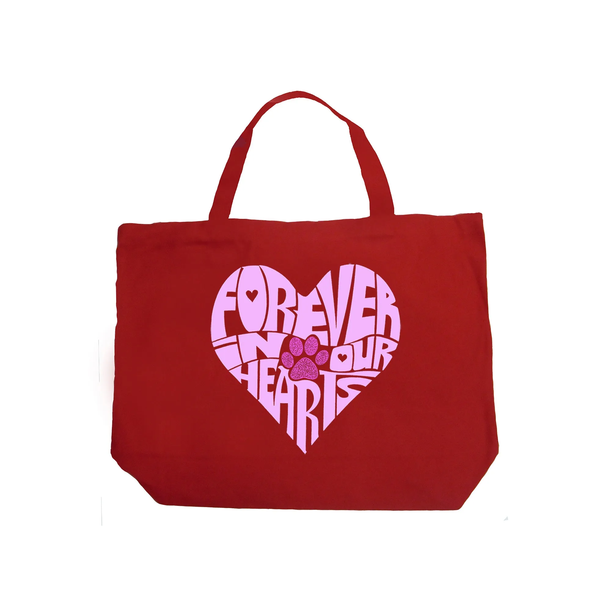 Forever In Our Hearts - Large Word Art Tote Bag