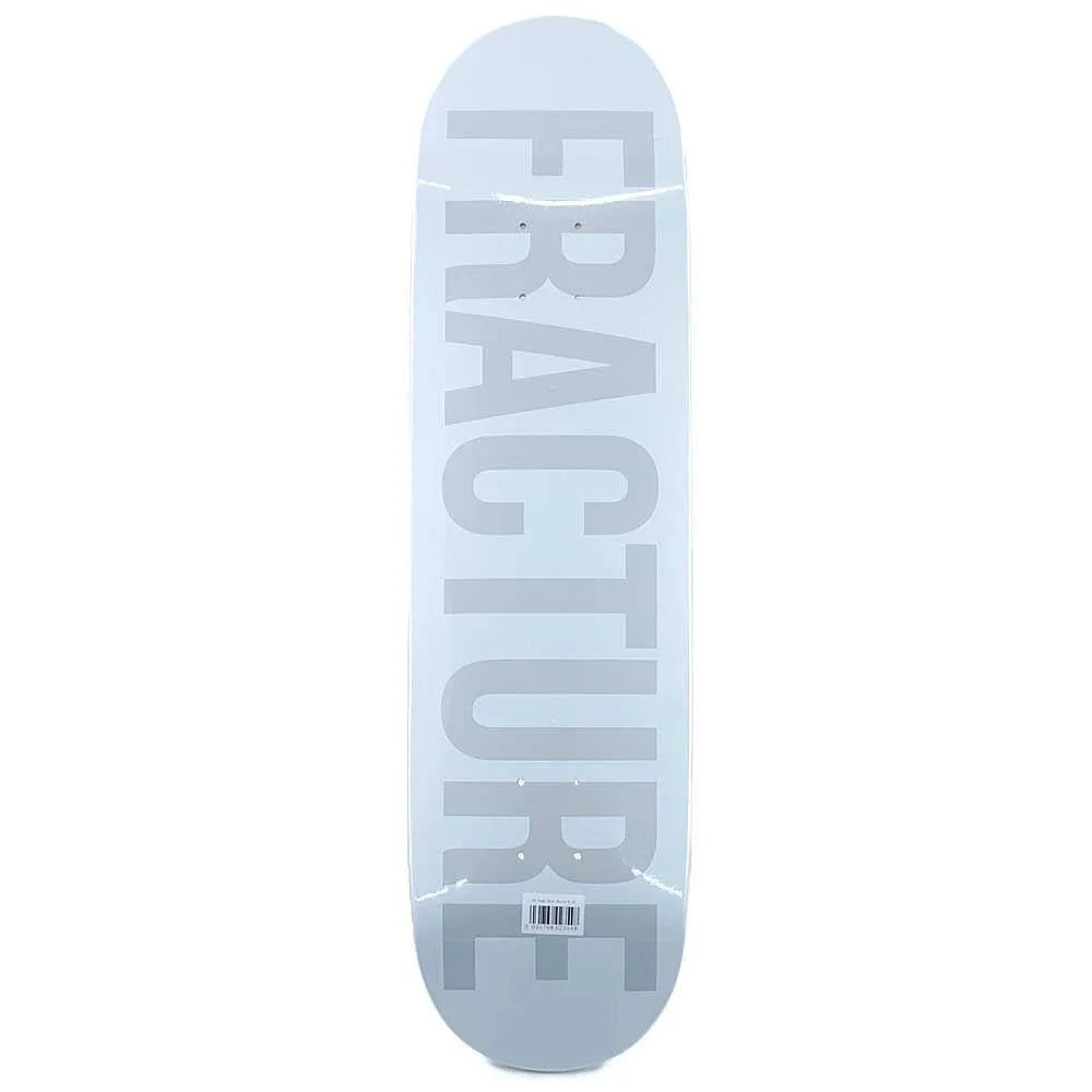 Fracture Skateboards Fade White Skateboard Deck 8.25